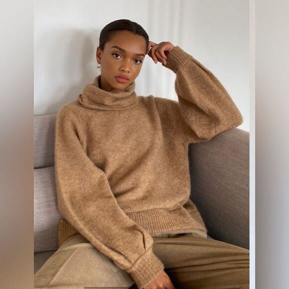 Aritzia the group adichie turtleneck sweater camel - Picture 1 of 6